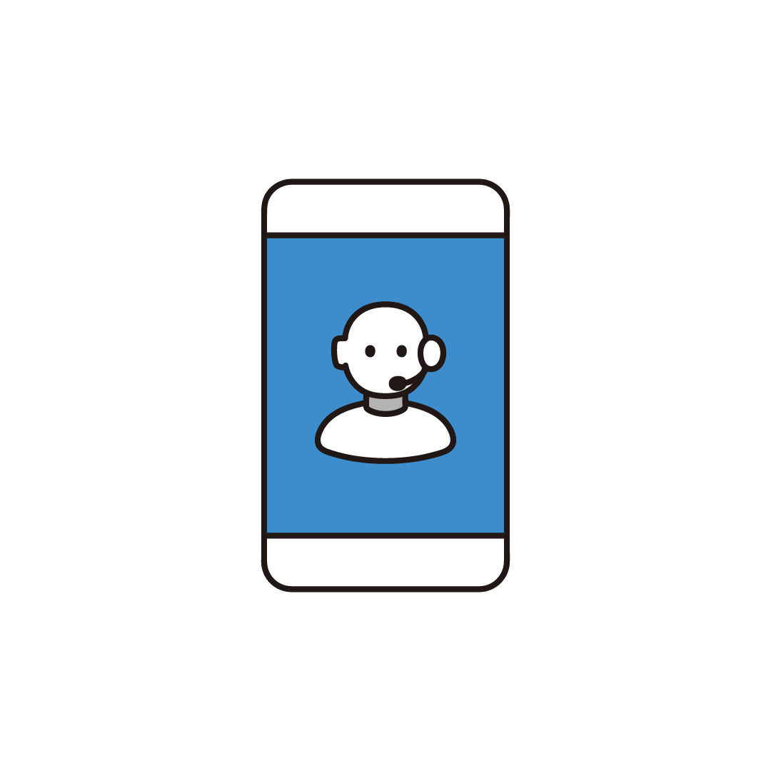 AIチャットを活用するイラスト